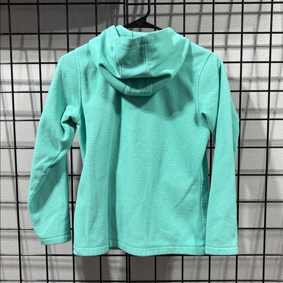 Lands' End Kids Turquoise Fleece Zip-Up Hoodie - Picture 4 of 4